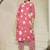 Geometric Printed V-Neck Pure Cotton A-line Kurta With Trousers