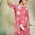 Geometric Printed V-Neck Pure Cotton A-line Kurta With Trousers