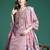 Floral Embroidered Thread Work Linen Kurta with Trousers & Dupatta