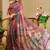 Wine shimmer printed zari saree with unstitched blouse piece.
