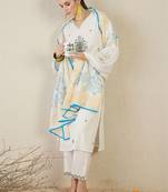 Women Floral Embroidered Regular Thread Work Pure Cotton Kurta with Trousers & With Dupatta