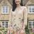 Women Floral Printed Regular Sequinned Linen Kurta with Palazzos