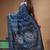 navy blue silk blend stitch saree with white handcrafted embroidery