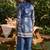 Women Paisley Printed Regular Mirror Work Silk Crepe Kurta with Palazzos