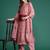 Floral Embroidered Thread Work Kurta with Trousers & With Dupatta