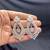 Luxury CZ Bridal Necklace Set, Rhodium Plated Brass, Teardrop Floral Design