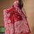 elegant maroon printed silk blend saree with white paisley print