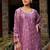 Floral Embroidered Regular Thread Work Straight Kurta with Trousers & Dupatta