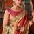 Pink tissue silk blend saree with floral zari border