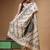 off-white cotton blend saree with black floral embroidered stitched saree
