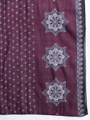 Ethnic Motifs Printed Mirror Work Pure Cotton Kurta with Trousers & With Dupatta 4