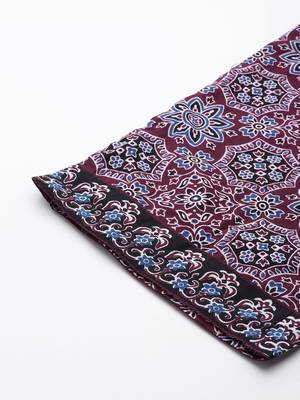 Ethnic Motifs Printed Mirror Work Pure Cotton Kurta with Trousers & With Dupatta 8