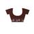 coffee brown silk blend stitch saree with offwhite hand-embroidered floral pallu