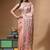 dusty coral silk blend stitch saree with multicolor hand-embroidered floral pallu