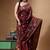 chocolate brown silk blend stitch saree with multicolor hand-embroidered floral pallu