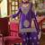 Ethnic Motifs Embroidered Chinon Beads And Stones Kurta With Palazzos & Dupatta