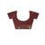 chocolate brown silk blend stitch saree with multicolor hand-embroidered floral pallu