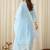 Women Ethnic Motifs Embroidered Regular Chikankari Pure Cotton Kurta with Trousers & With Dupatta