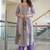 Floral Printed Notch Neck A Line Pure Cotton Kurta With Trousers