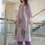 Floral Printed Notch Neck A Line Pure Cotton Kurta With Trousers