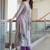 Floral Printed Notch Neck A Line Pure Cotton Kurta With Trousers