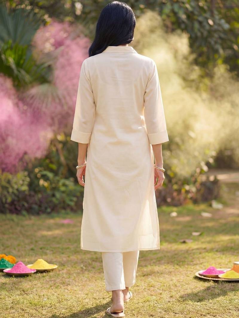 Women Floral Embroidered Regular Thread Work Kurta with Trousers