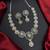 Pearl CZ Bridal Necklace Set, Silver Floral Statement Jewelry, Matching Earrings Bridesmaid Prom