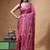 pink silk blend stitch saree with multicolor hand-embroidered floral pallu