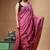 pink silk blend stitch saree with multicolor hand-embroidered floral pallu