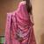 pink silk blend stitch saree with multicolor hand-embroidered floral pallu