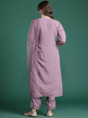 Embroidered Gotta Patti Kurta with Trousers & Dupatta 7