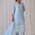 Ethnic Embroidered V-Neck Thread Work Pure Cotton Kurta with Trousers & Dupatta