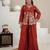 Dark Orange sequin And Embroidery Work Silk Blend Salwar Suit