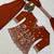 Dark Orange sequin And Embroidery Work Silk Blend Salwar Suit