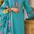 Floral Embroidered Pure Cotton Straight Kurta with Trousers & Dupatta
