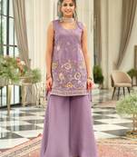 Women Floral Embroidered Kurta with Palazzos & Dupatta