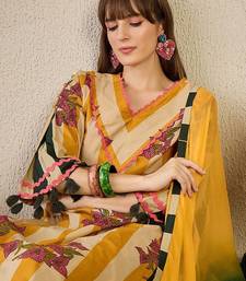 Floral Printed Pure Cotton Kurta with Trousers & Dupatta