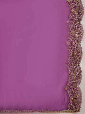 Notched Neck Floral Embroidered Liva Kurta with Trouser & Dupatta 5