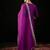 Notched Neck Floral Embroidered Liva Kurta with Trouser & Dupatta
