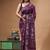 wine silk blend stitch saree with offwhite hand-embroidered floral pallu