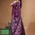 wine silk blend stitch saree with offwhite hand-embroidered floral pallu