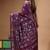wine silk blend stitch saree with offwhite hand-embroidered floral pallu