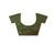 olive green silk blend stitch saree with multicolor hand-embroidered floral pallu