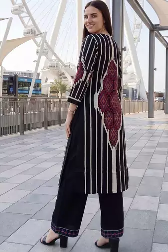 Women Printed Regular Pure Cotton Kurta with Palazzos