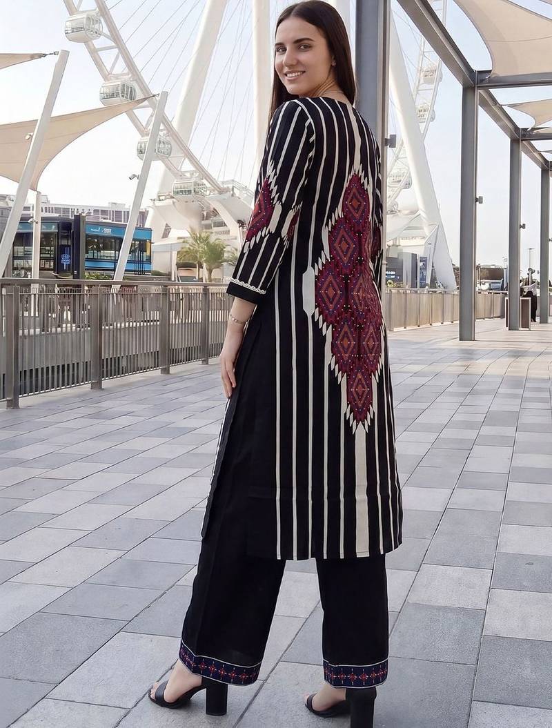 Women Printed Regular Pure Cotton Kurta with Palazzos
