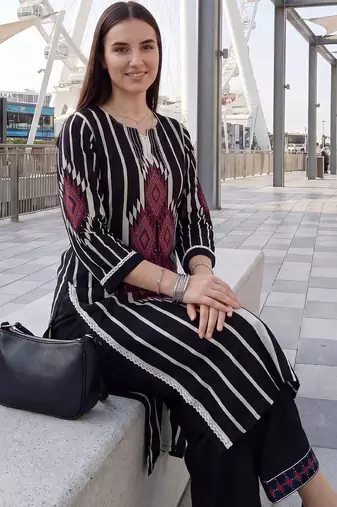 Women Printed Regular Pure Cotton Kurta with Palazzos