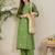 Floral Embroidered Round Neck Thread Work Straight Kurta & Trousers