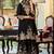 Floral Embroidered Sequinned Chinon A-Line Kurta With Palazzos & Dupatta