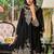 Floral Embroidered Sequinned Chinon A-Line Kurta With Palazzos & Dupatta