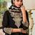 Floral Embroidered Sequinned Chinon A-Line Kurta With Palazzos & Dupatta